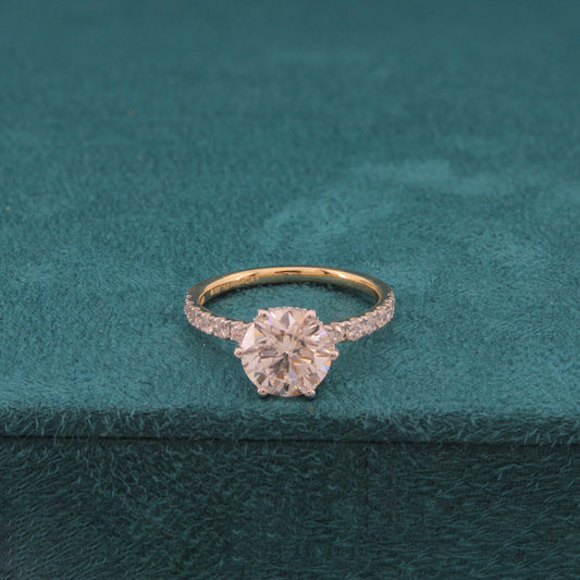 Veloria Arc Diamond Solitaire Ring