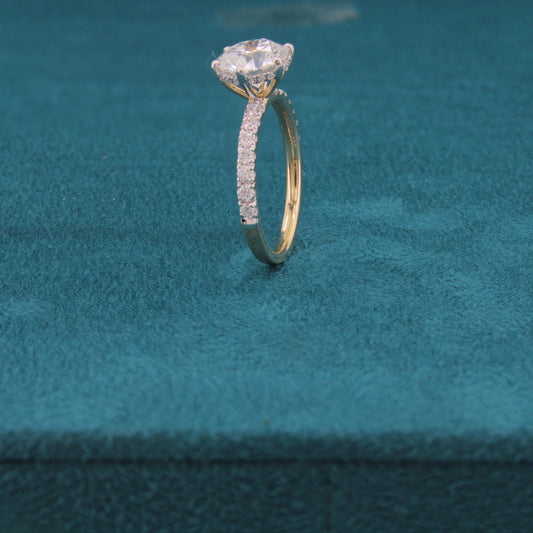 Veloria Arc Diamond Solitaire Ring