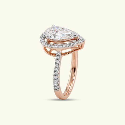 Seravine Peak Diamond Solitaire Ring