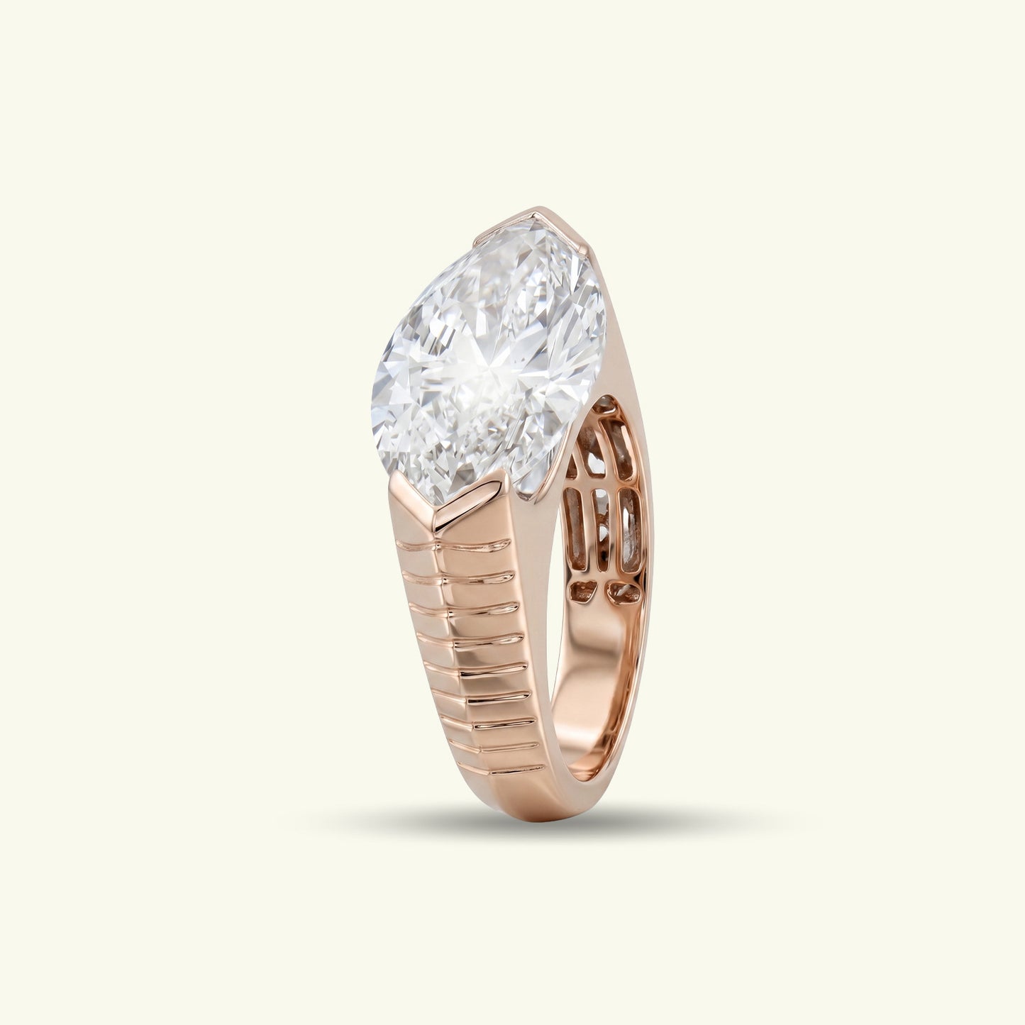 Elvea Crest Diamond Solitaire Ring