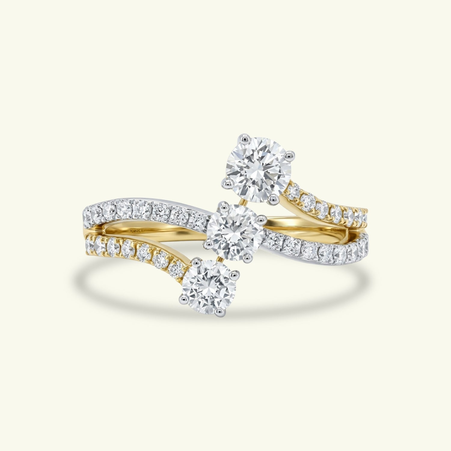 Trinelle Three Stone Diamond Dailywear Ring