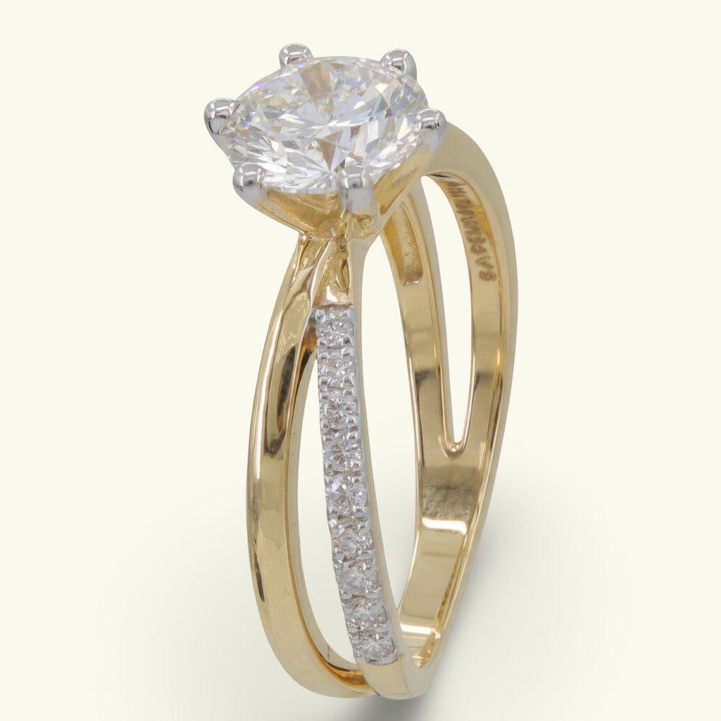 Lumera Solitaire Diamond Eternity Ring