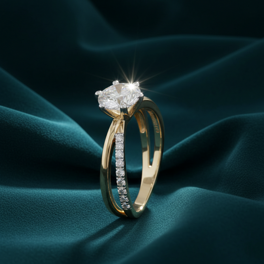 Lumera Solitaire Diamond Eternity Ring