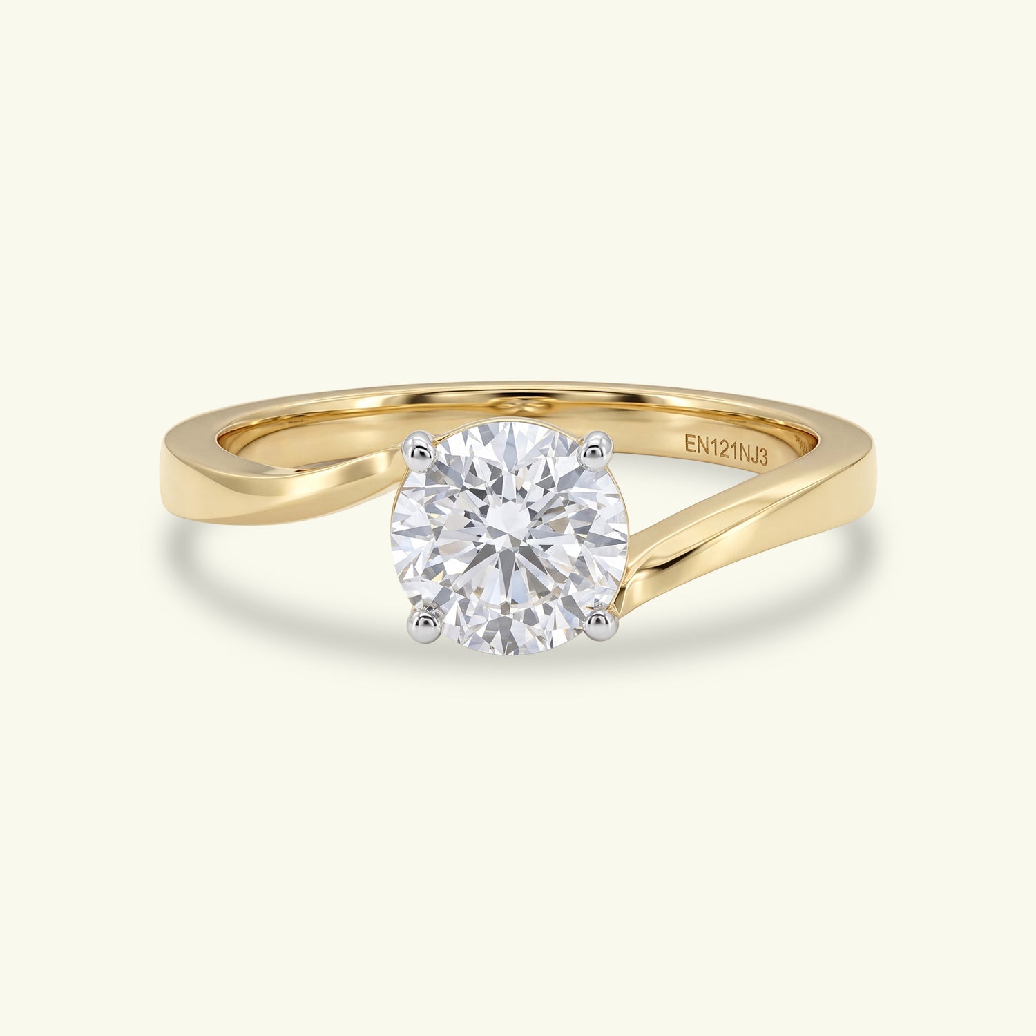  Zareon Crown Diamond Solitaire Ring 