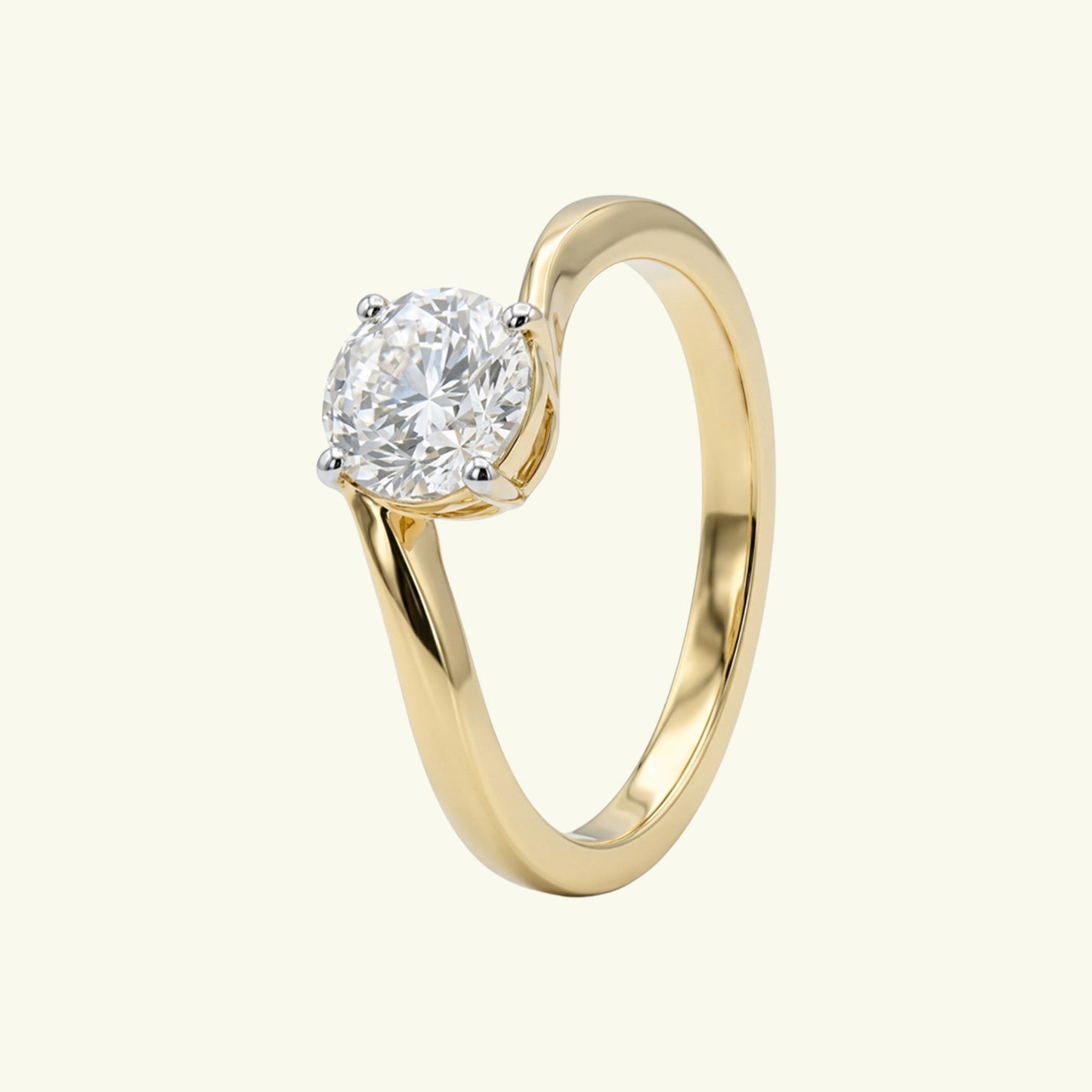  Zareon Crown Diamond Solitaire Ring 