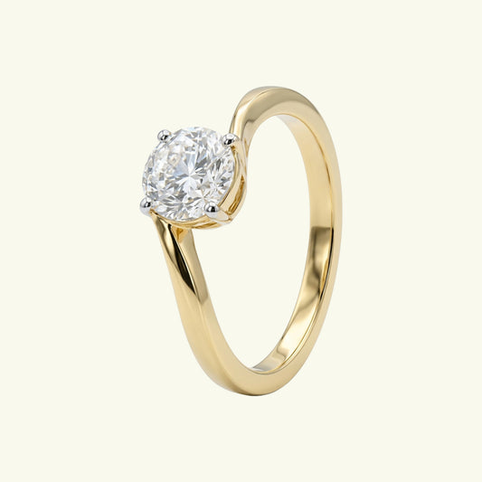  Zareon Crown Diamond Solitaire Ring 