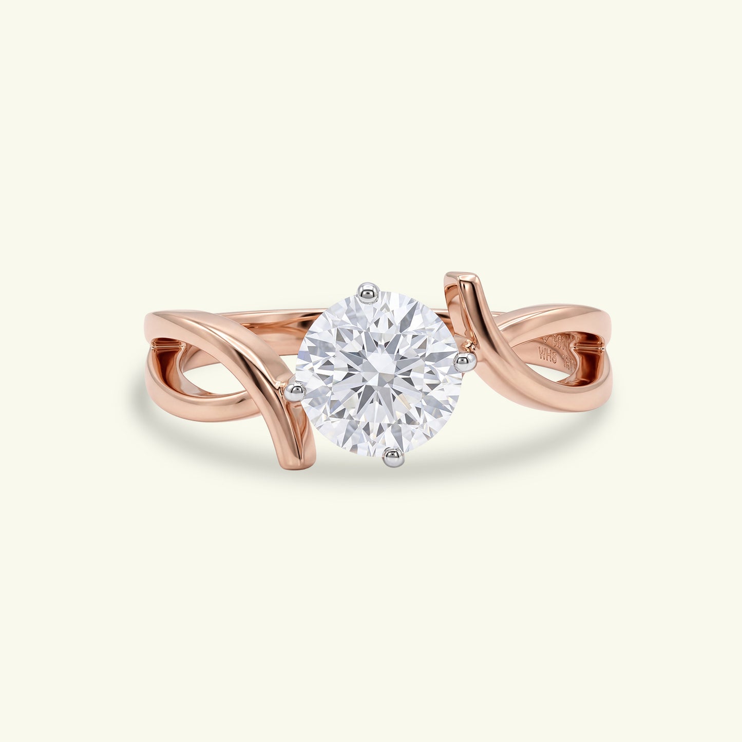  Calyron Arc Diamond Solitaire Ring 