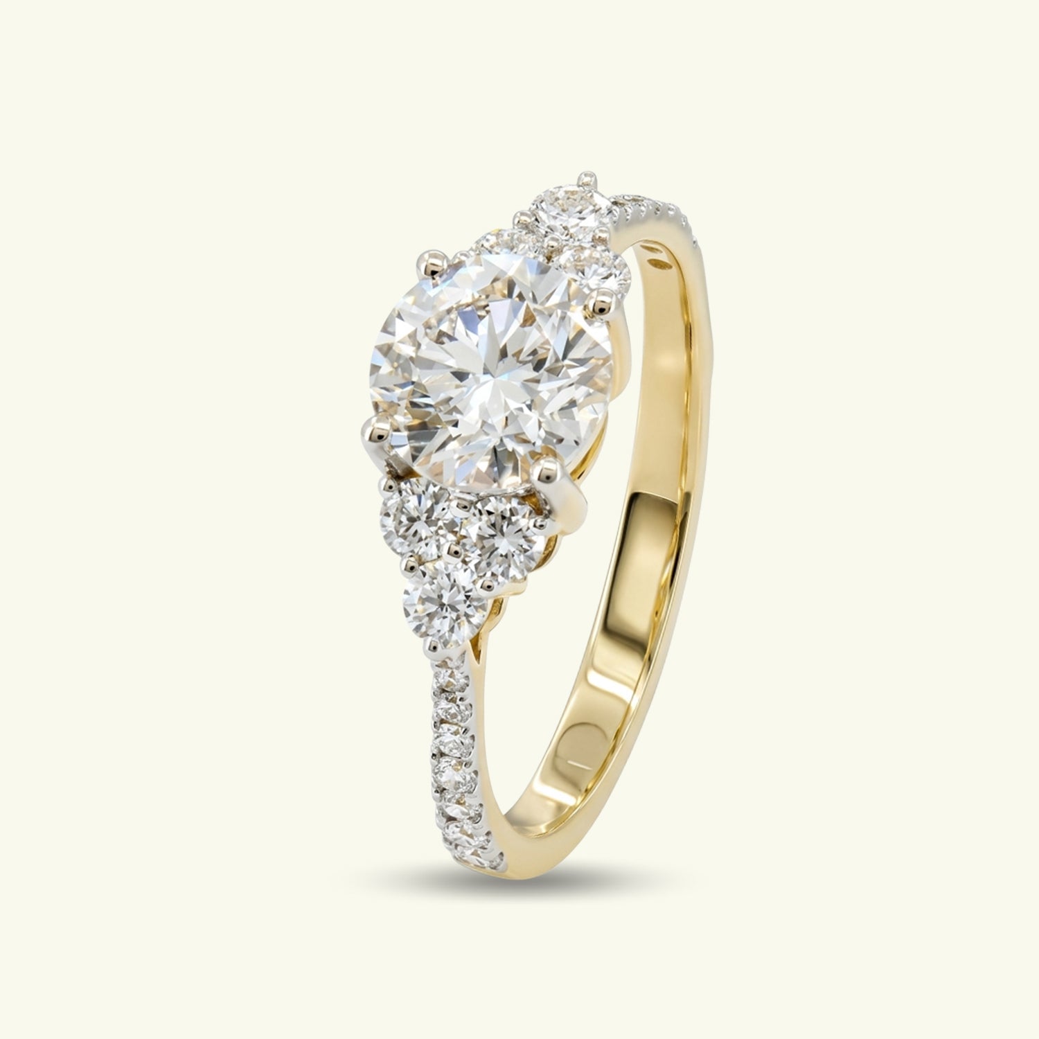  Orvian Beam Diamond Solitaire Ring 