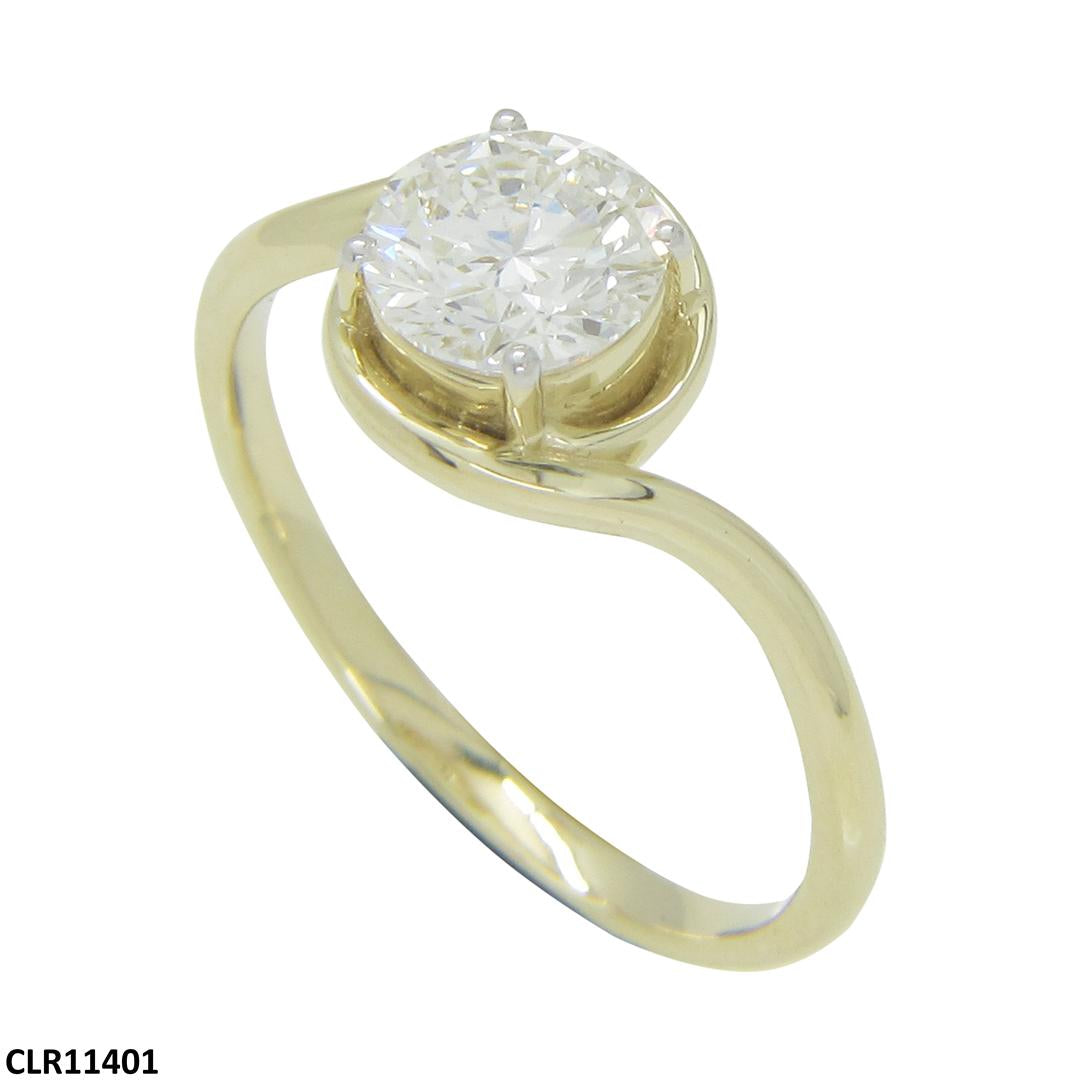 Equilibrium Solitaire Diamond Ring