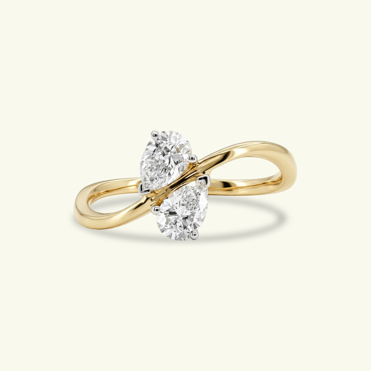 Counterpoint Two Stone Diamond Ring