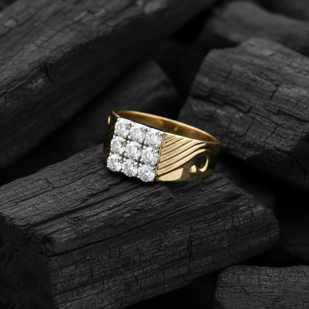 Auron Box Mens Diamond Ring – Firefly Diamonds