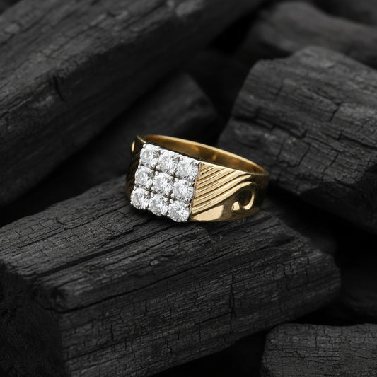 Auron Box Mens Diamond Ring