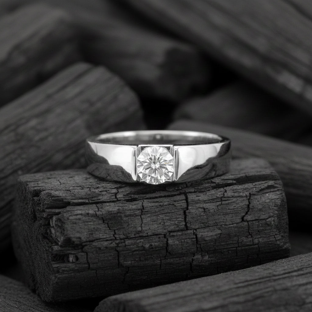 Valrik Solitaire Mens Diamond Ring