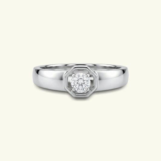 Valrik Solitaire Mens Diamond Ring