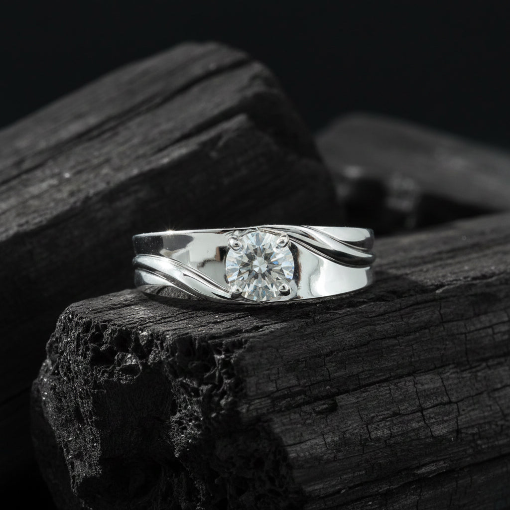 Eryk Solitaire Mens Diamond Ring