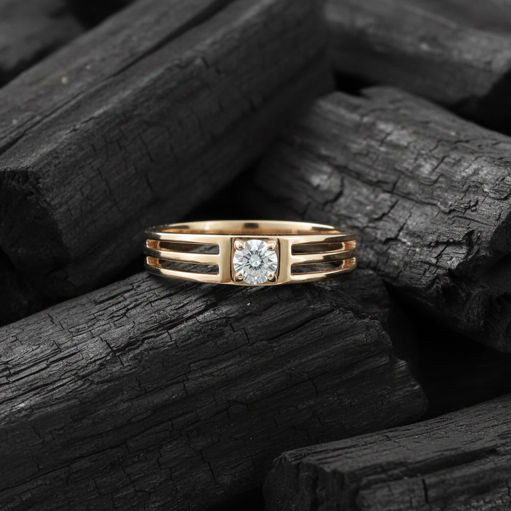 Kerric Solitaire Mens Diamond Ring