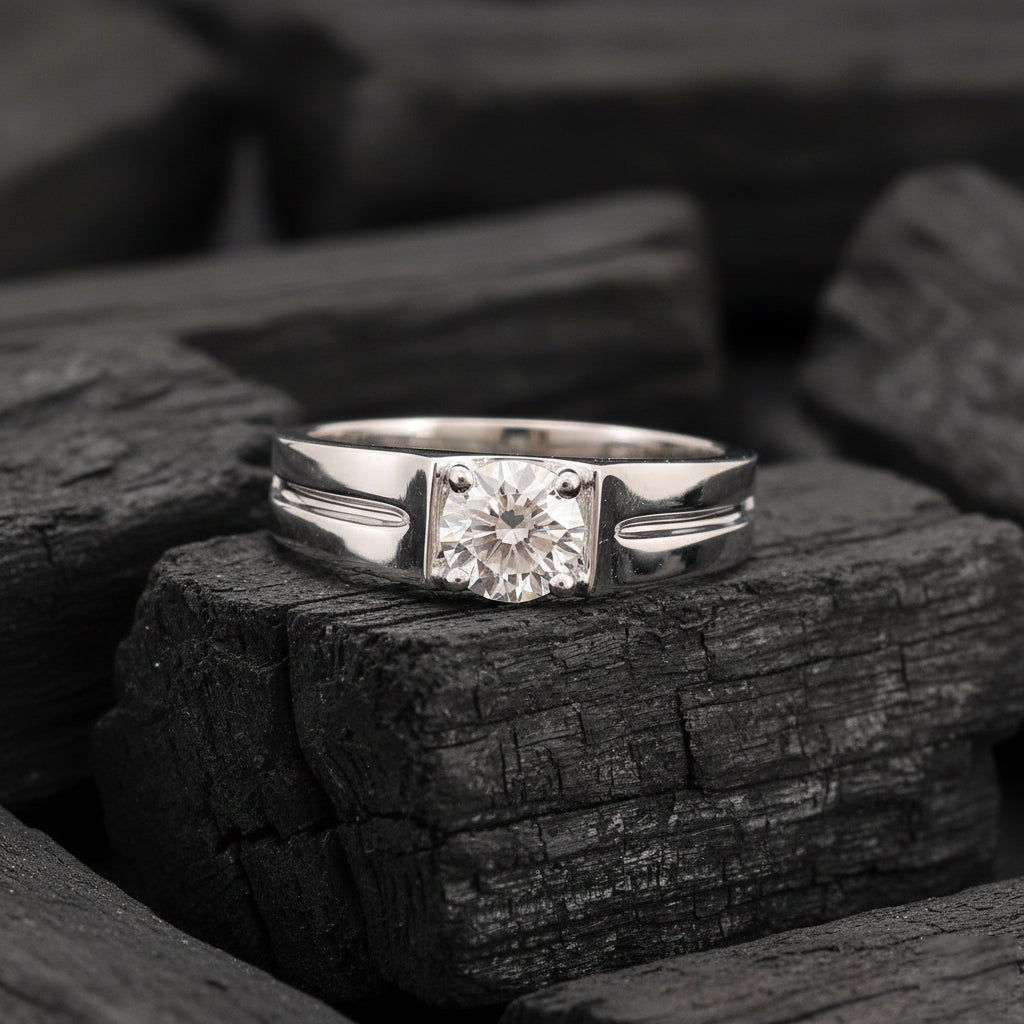 Elrik Solitaire Mens Diamond Ring
