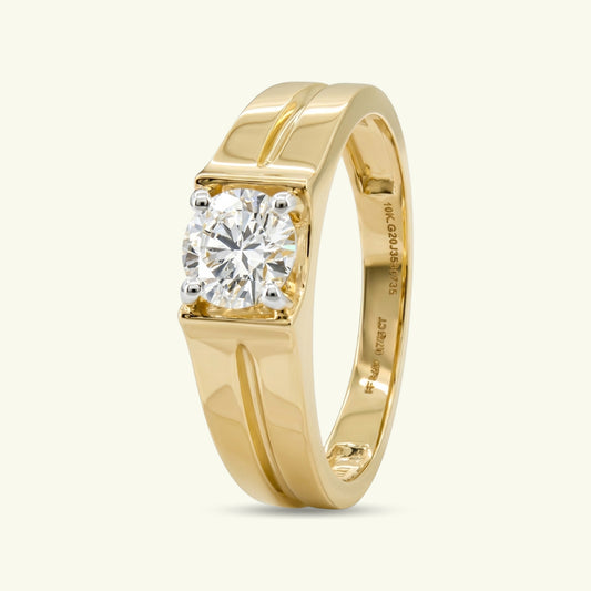 Elrik Solitaire Mens Diamond Ring