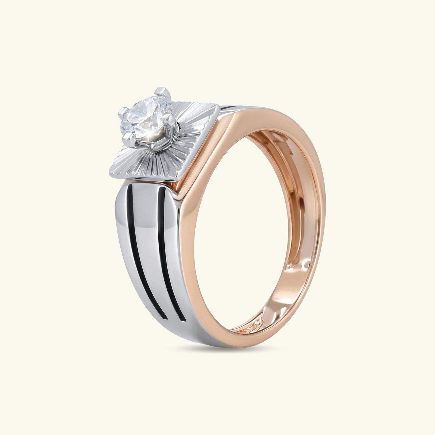 Branik Solitaire Mens Diamond Ring