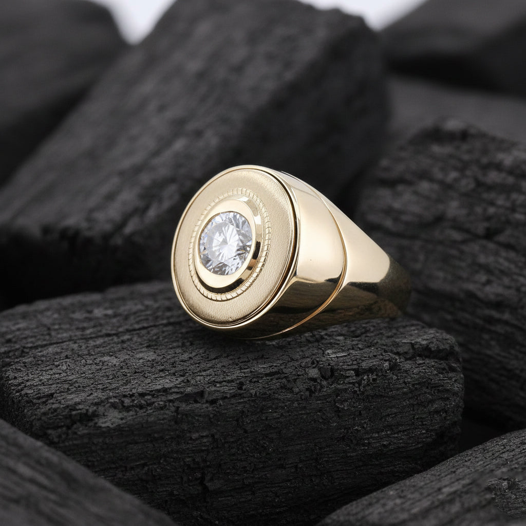 Daelor Solitaire Mens Diamond Ring