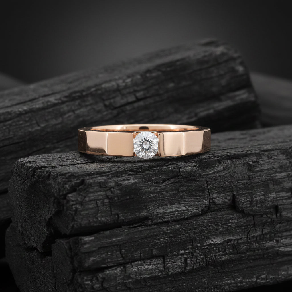 Jorven Band Mens Diamond Ring