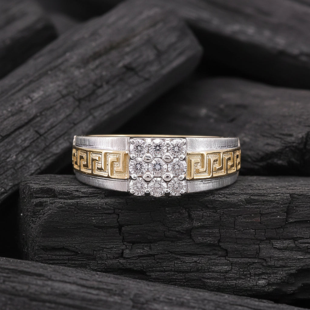 Nivan Box Mens Diamond Ring