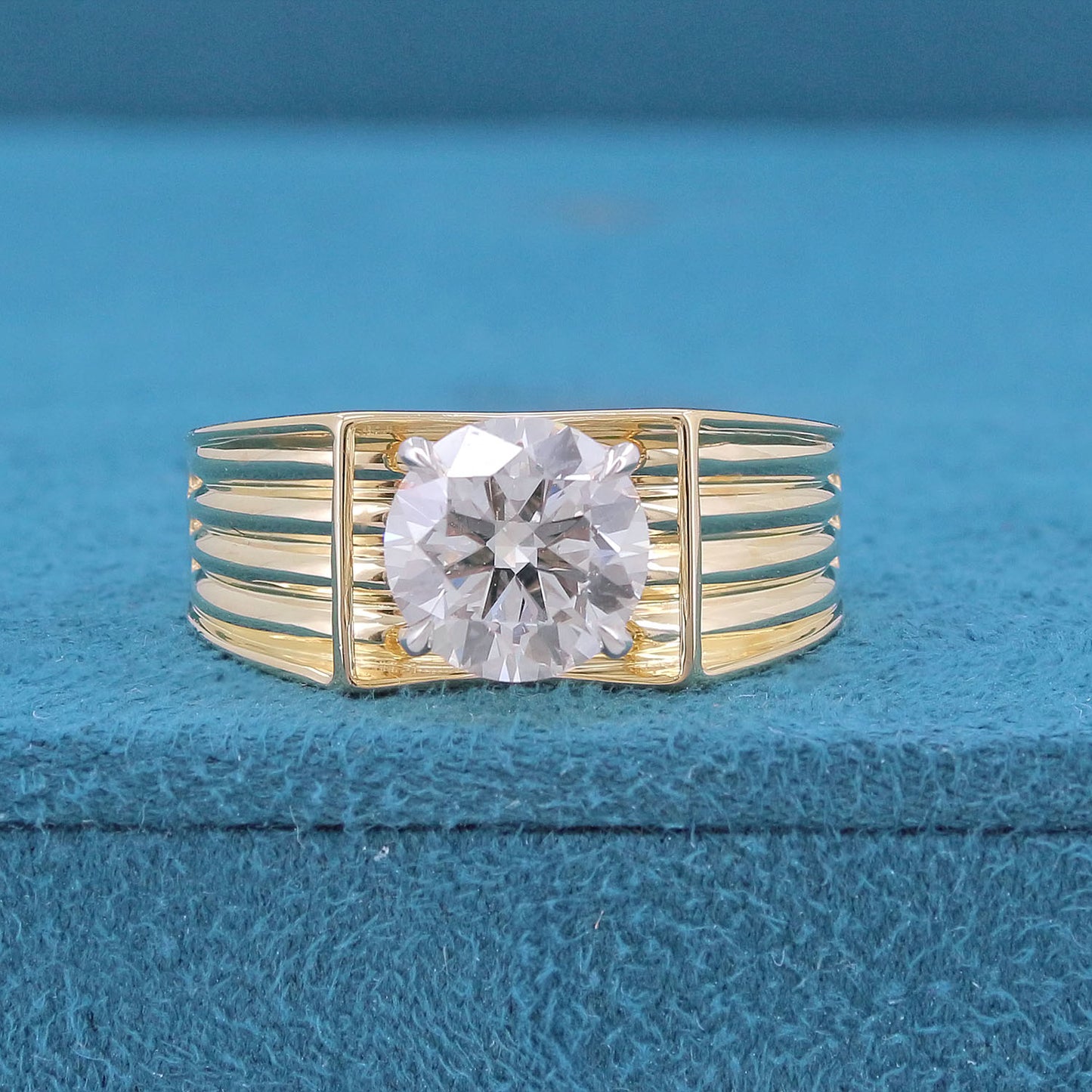 Hadrik Solitaire Mens Diamond Ring