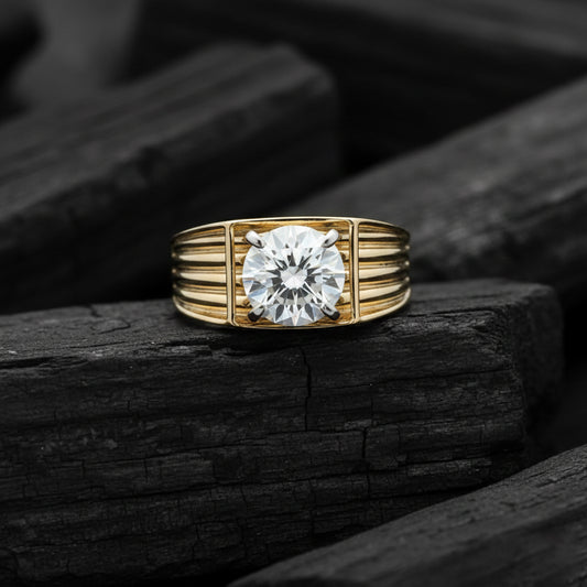 Hadrik Solitaire Mens Diamond Ring