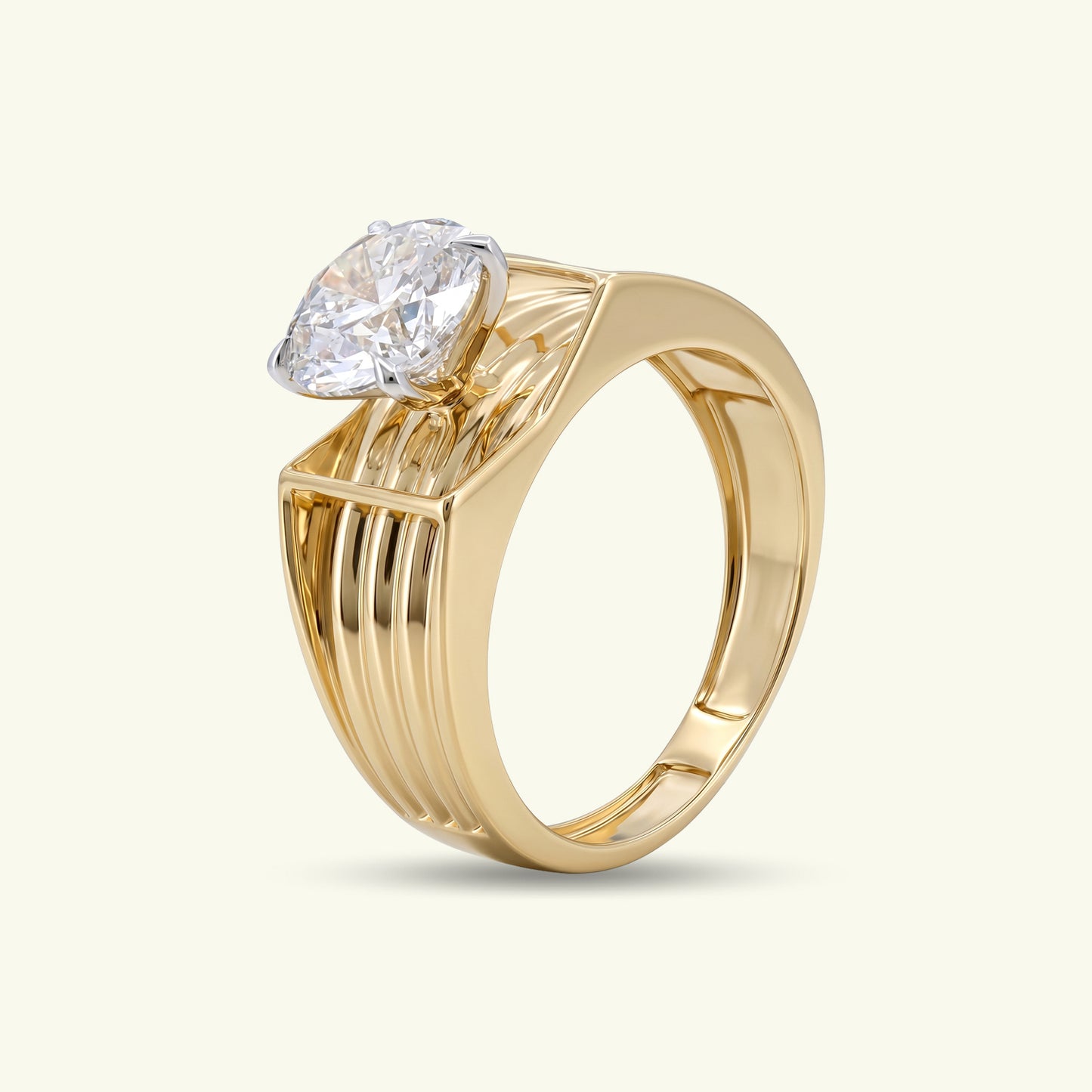 Hadrik Solitaire Mens Diamond Ring