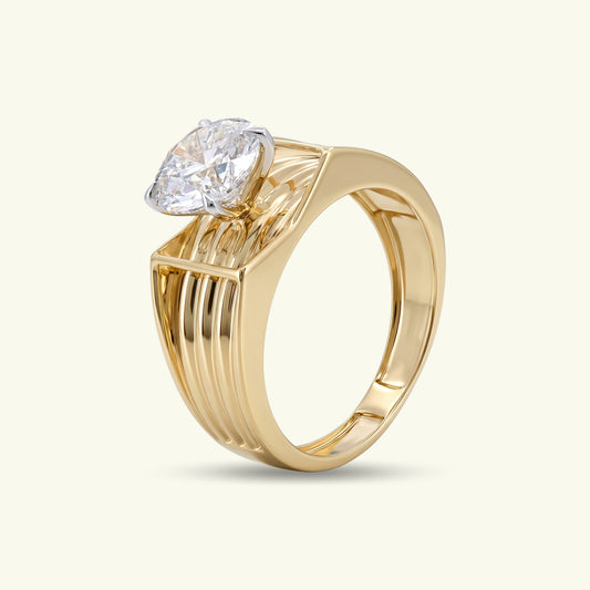 Hadrik Solitaire Mens Diamond Ring