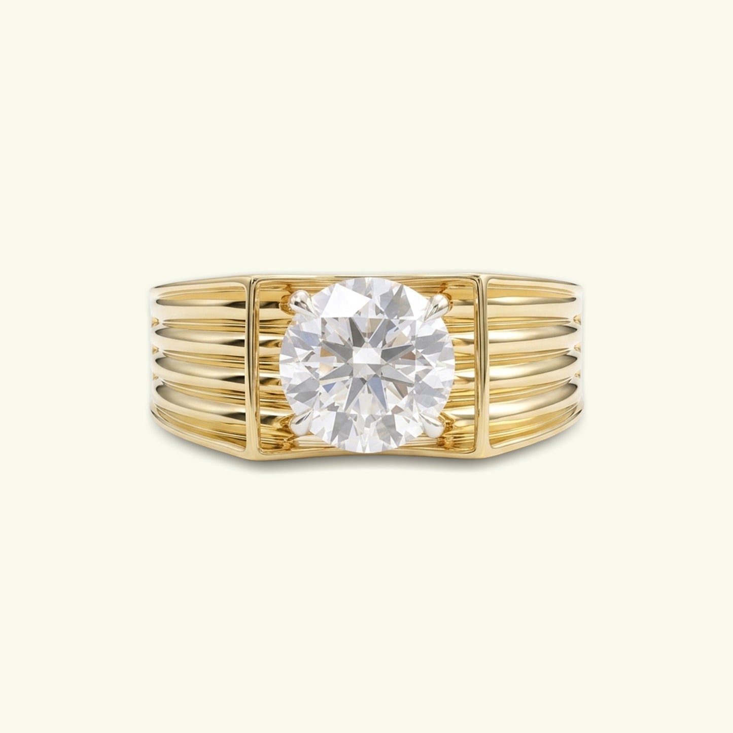 Hadrik Solitaire Mens Diamond Ring