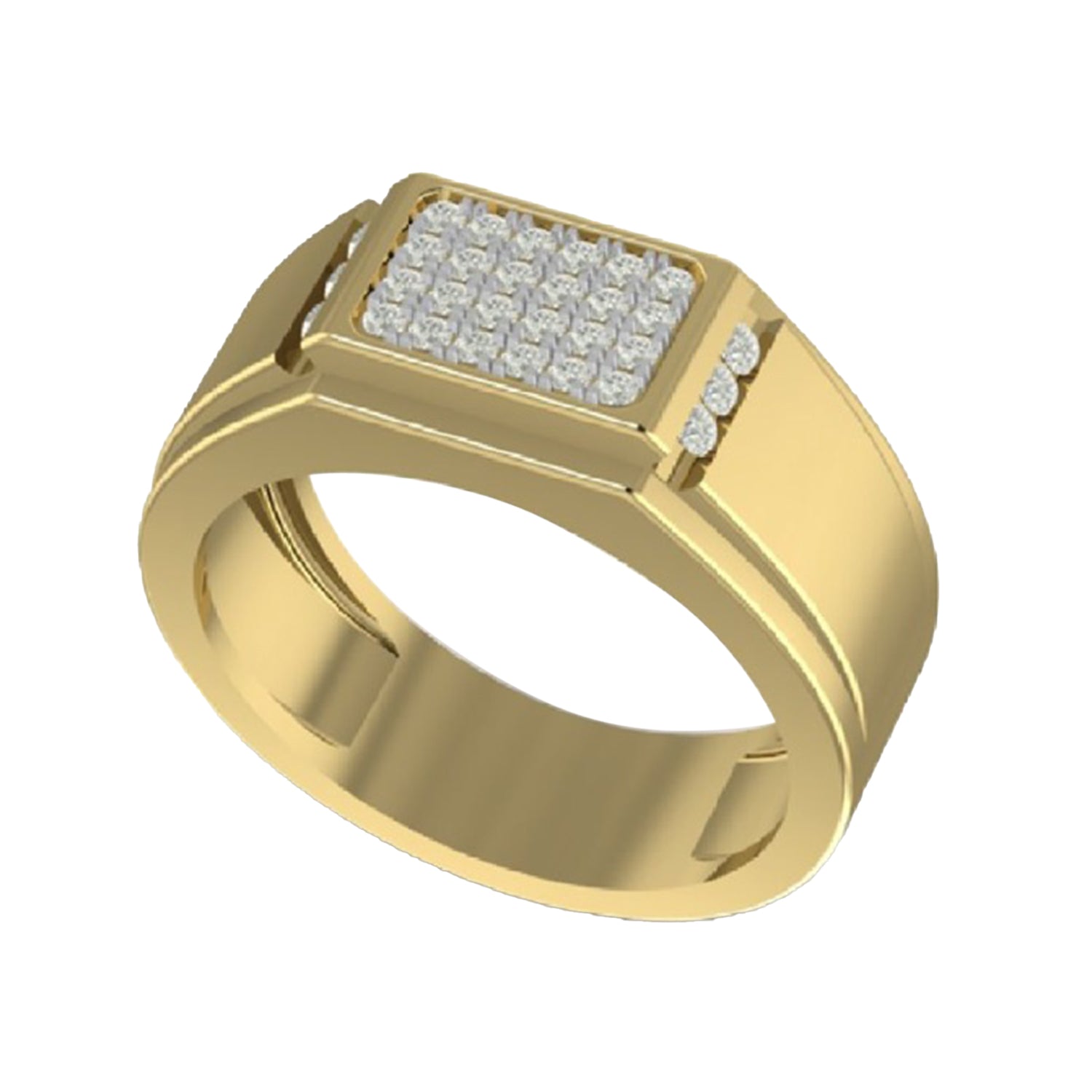 Auron Box Mens Diamond Ring