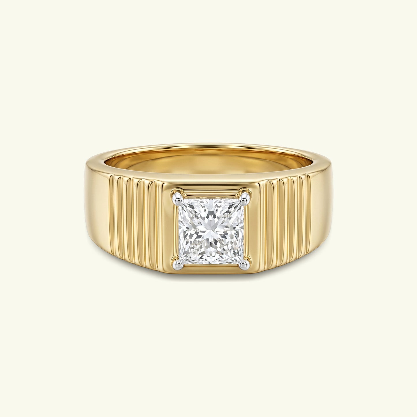 Caedin Crest Mens Solitaire Ring