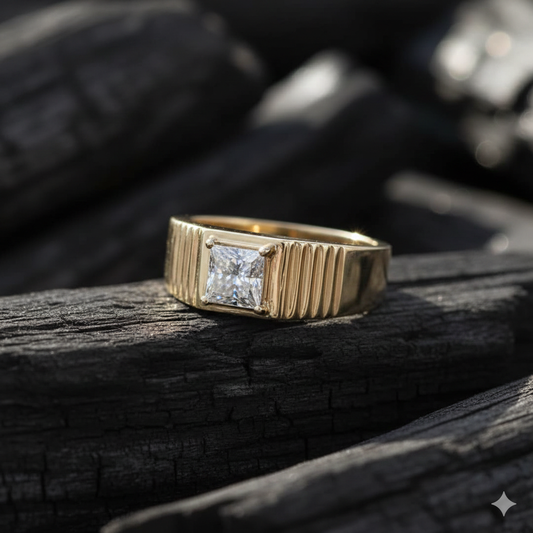 Caedin Crest Mens Solitaire Ring