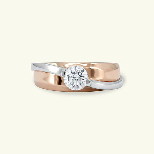 Elian Crest Mens Solitaire Diamond Ring