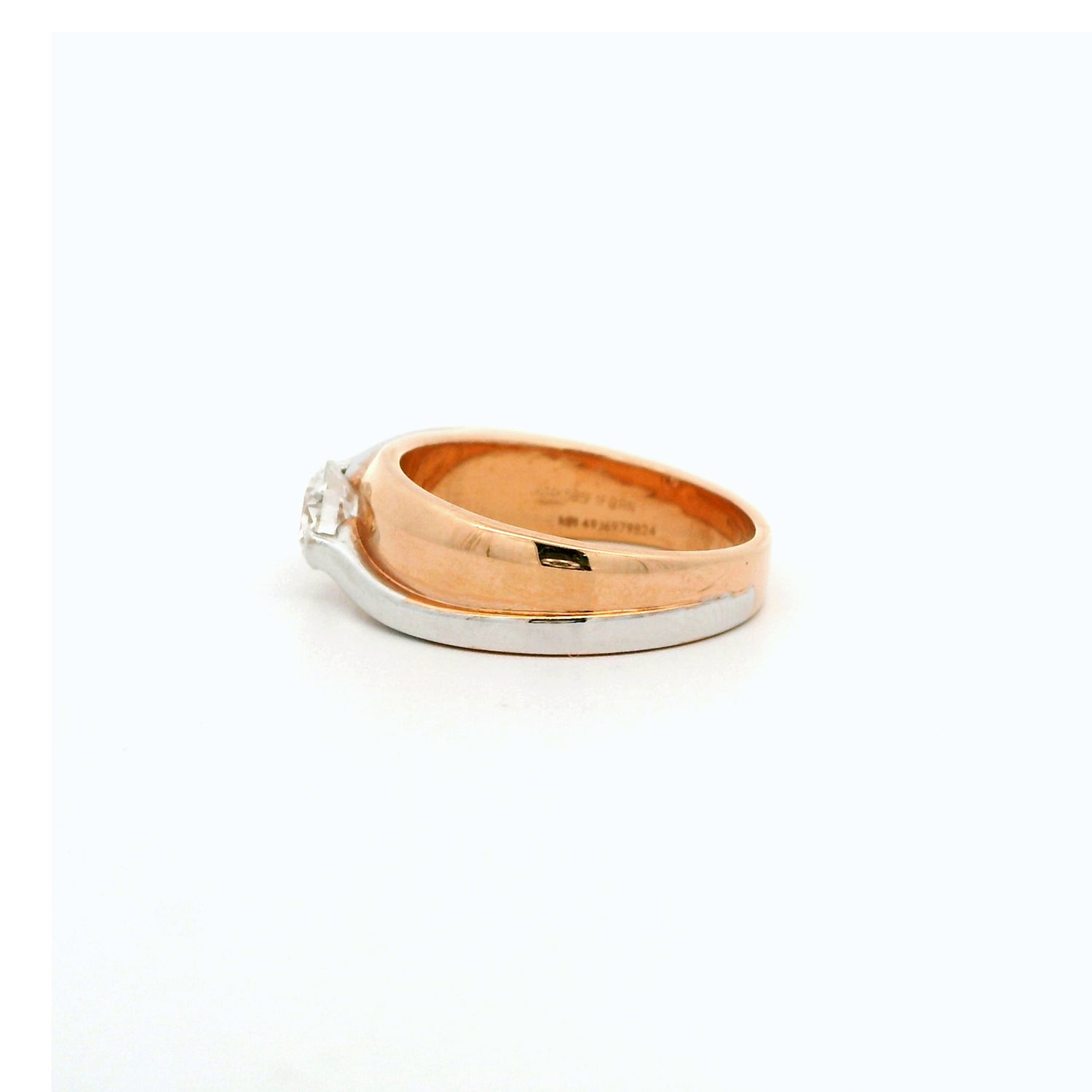 Elian Crest Mens Solitaire Diamond Ring