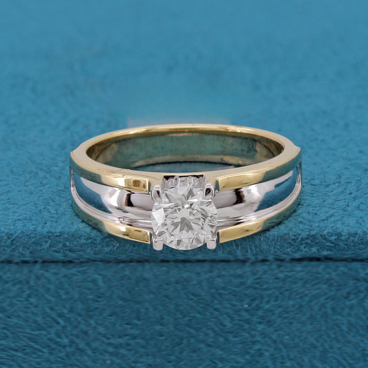 Renvir Band Mens Solitaire Diamond Ring