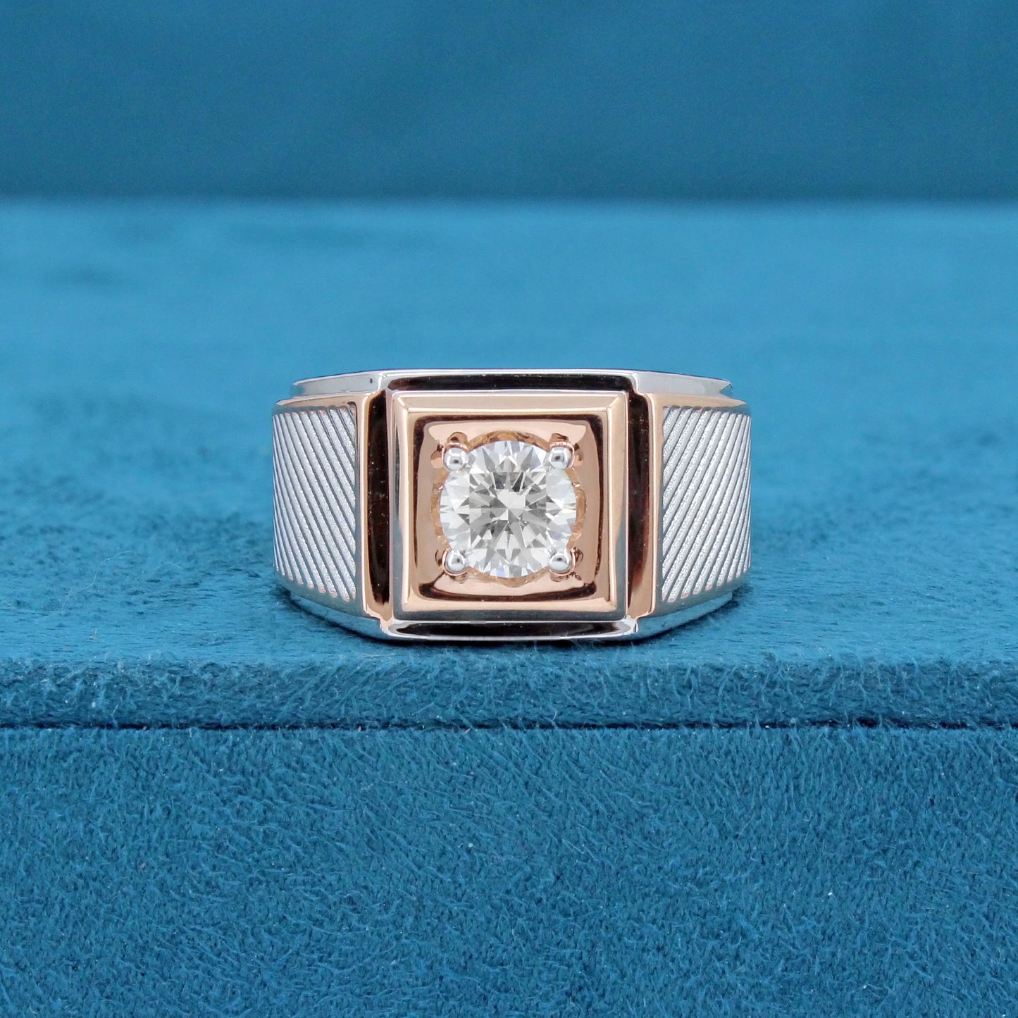 Raelion Box Mens Solitaire Diamond Ring