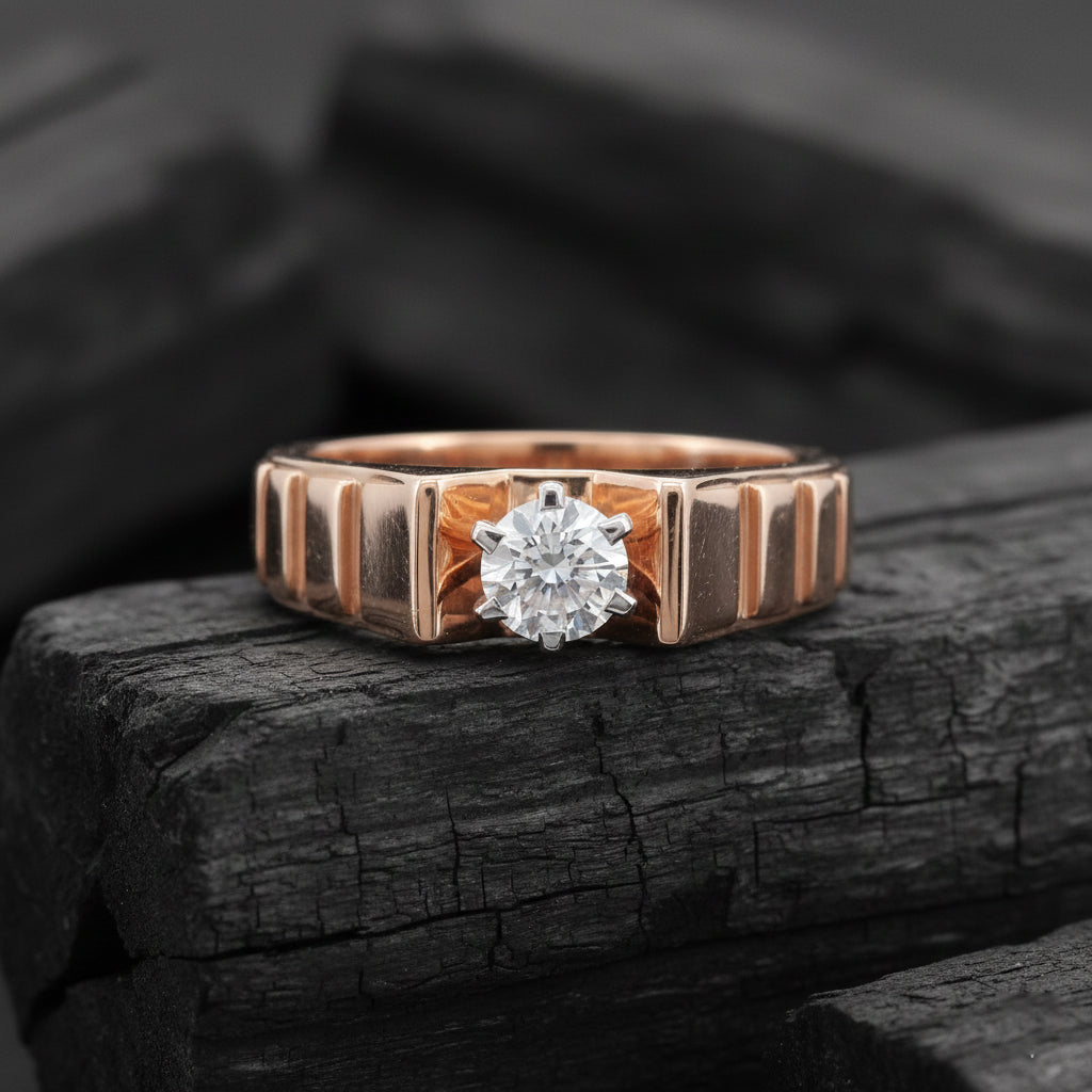 Kaelorn Mens Solitaire Diamond Ring