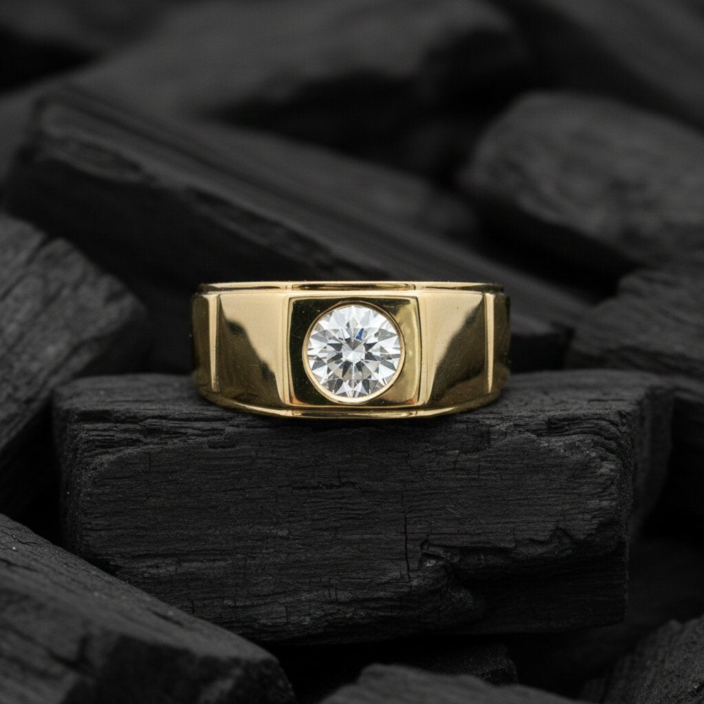 Ronin Solitaire Mens Engagement Ring