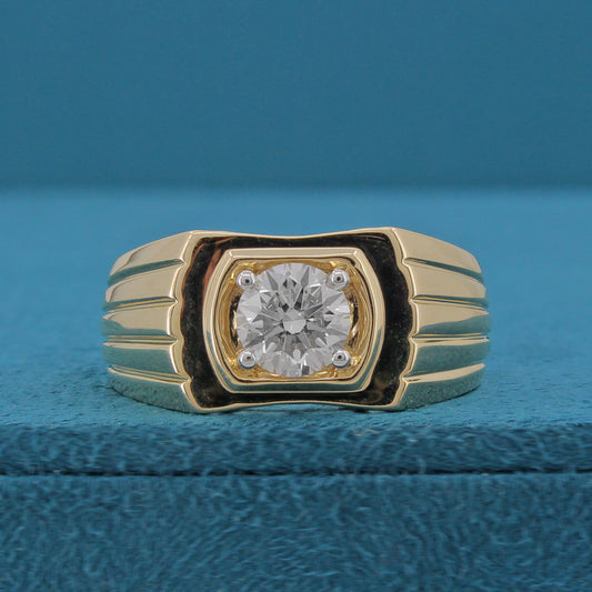 Rhaelon Mens Solitaire Diamond Ring
