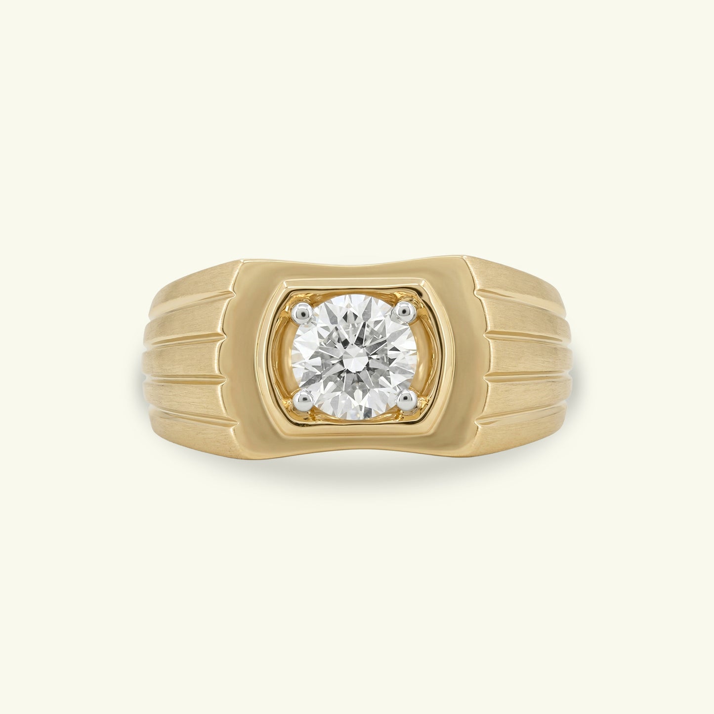 Rhaelon Mens Solitaire Diamond Ring
