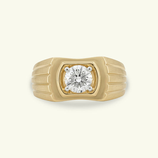 Rhaelon Mens Solitaire Diamond Ring