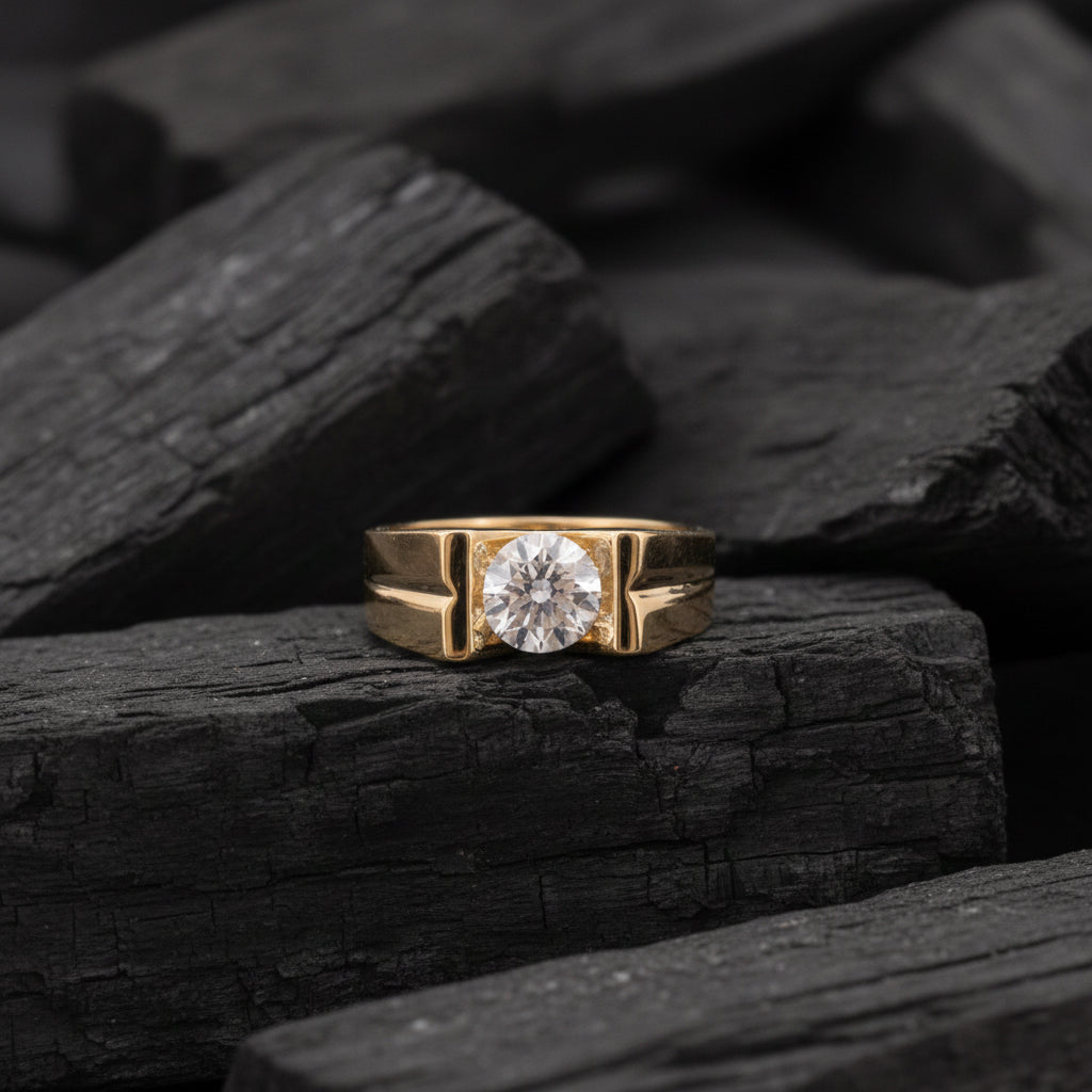 Caelum Solitaire Diamond Gents Ring