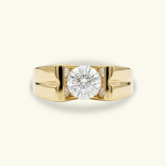 Caelum Solitaire Diamond Gents Ring