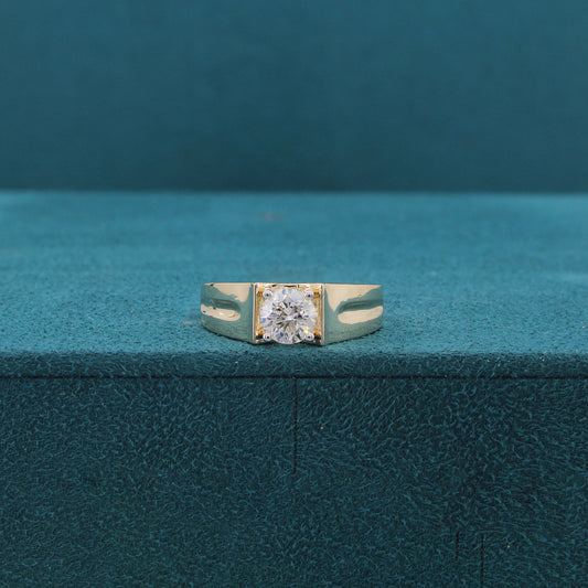 Verion Crest Diamond Solitaire Mens Ring