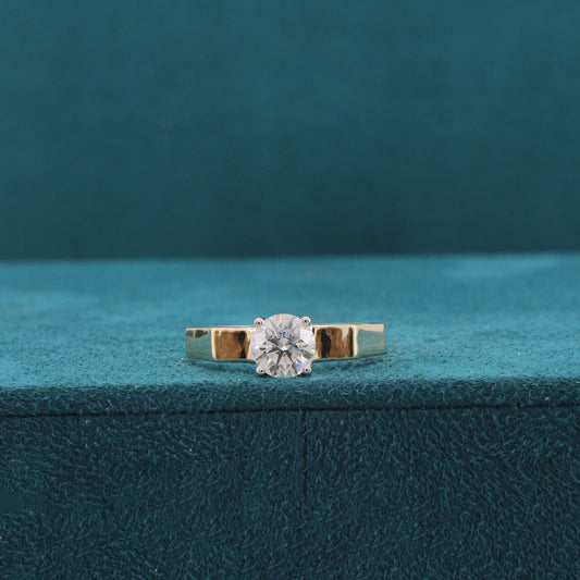 Orendar Line Diamond Solitaire Mens Ring