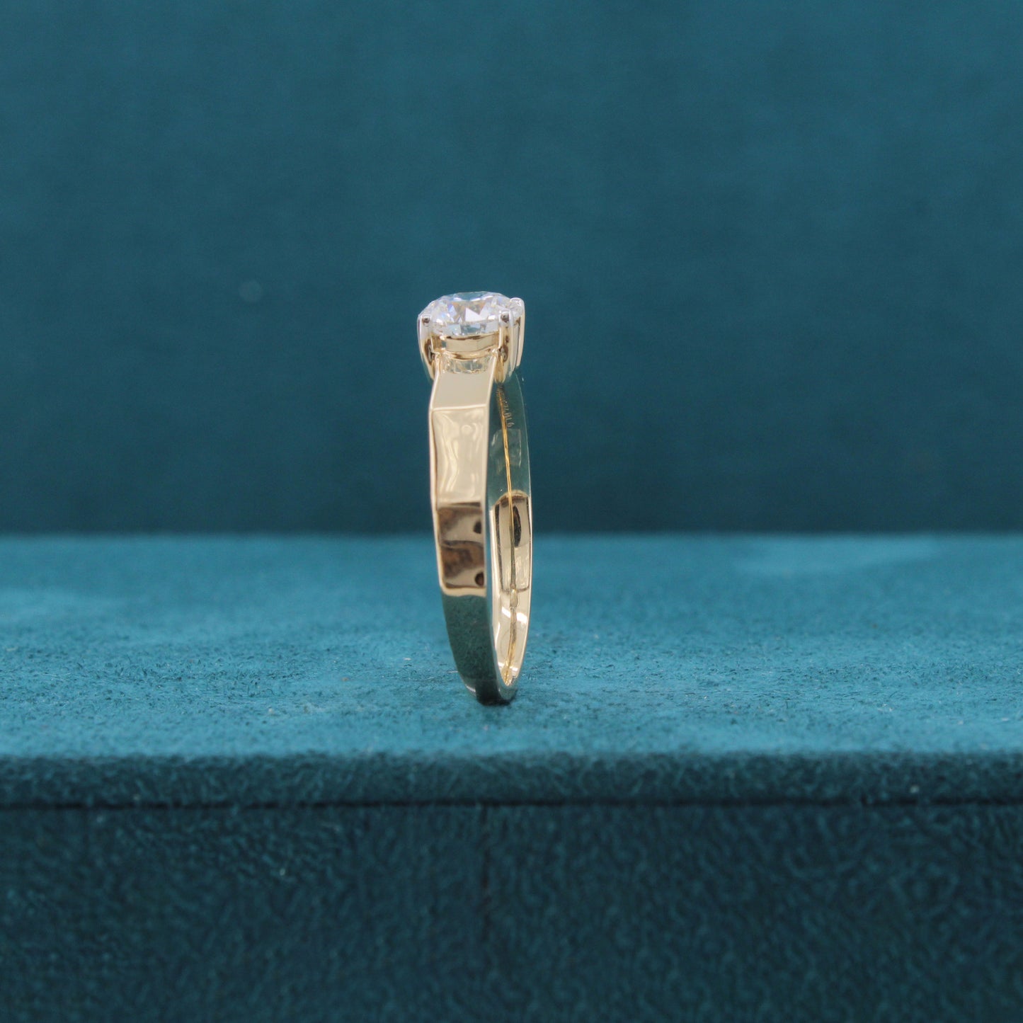 Orendar Line Diamond Solitaire Mens Ring