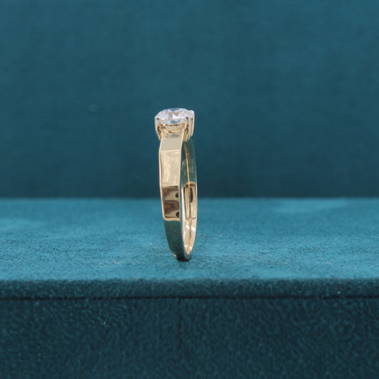 Orendar Line Diamond Solitaire Mens Ring