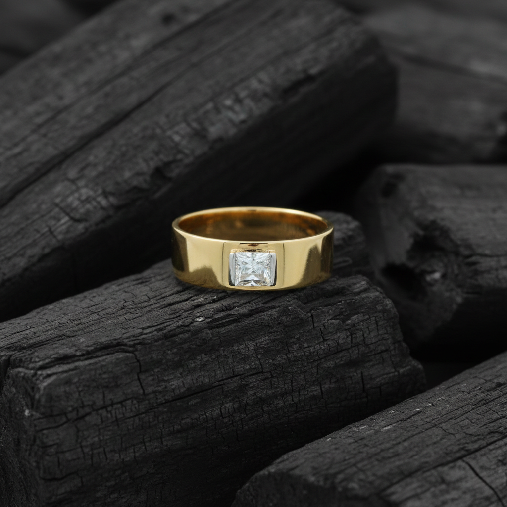 Velorin Edge Diamond Mens Ring